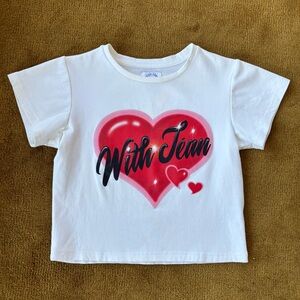 With Jéan Heart Baby Tee